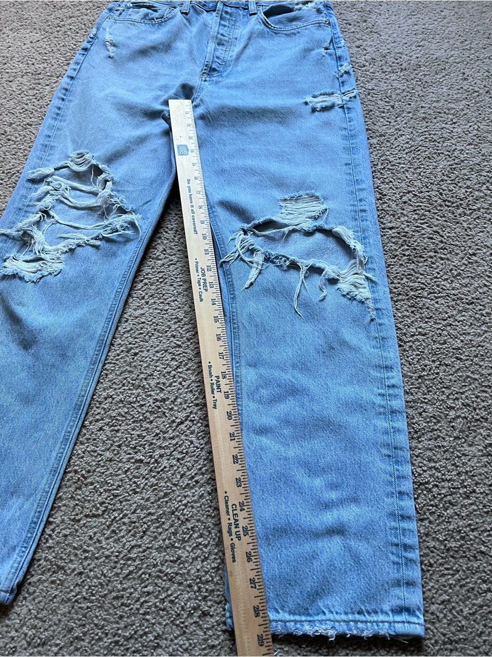 AGOLDE 90s Mid Rise Loose Fit Distressed Jeans in Fall Out Light Wash Size 27 - Picture 10 of 10